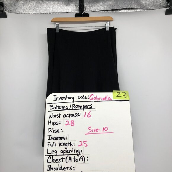 hanna & gracie Black Flared Knee Length Midi Skirt size 10 - Picture 12 of 13